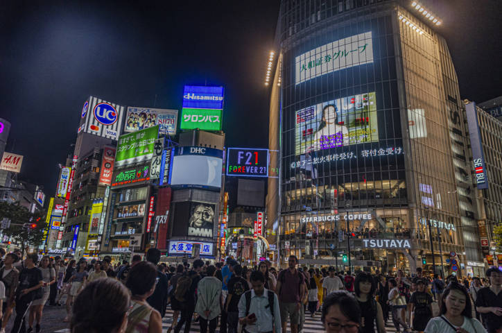 80 - Tokyo - barrio de Shibuya - gran cruce